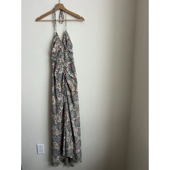 Veronica Beard Aldana Ruched Halter Midi Dress Womens Size 0 NEW - Picture 3 of 14